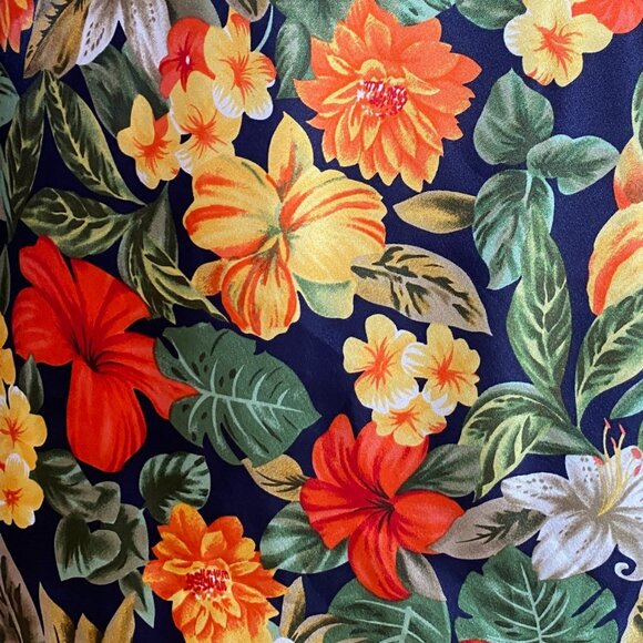 Michelle-Louise Tropical Floral Slip Dress Rainbow Island Vacation Resort Y2K-XL - Picture 4 of 11